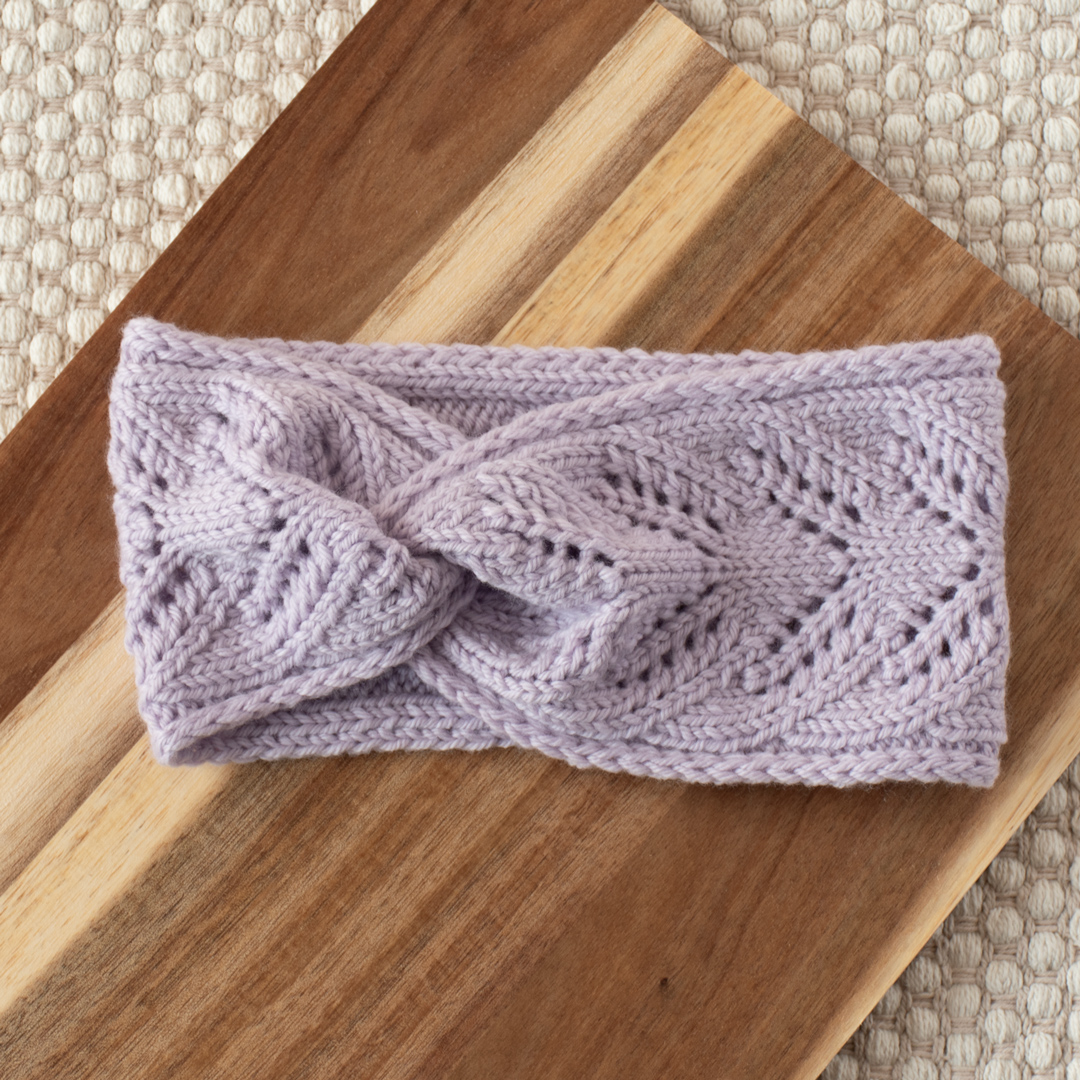 Spring Leaves Headband knitting pattern