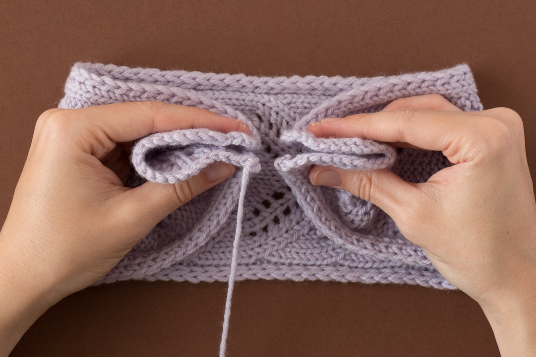 Spring Leaves Headband knitting pattern