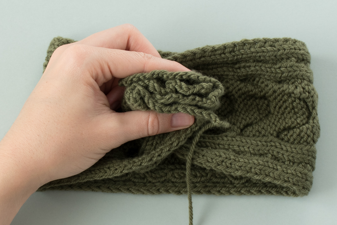 Lush Greenery Headband knitting pattern