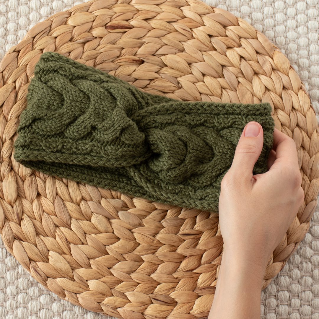 Lush Greenery Headband knitting pattern