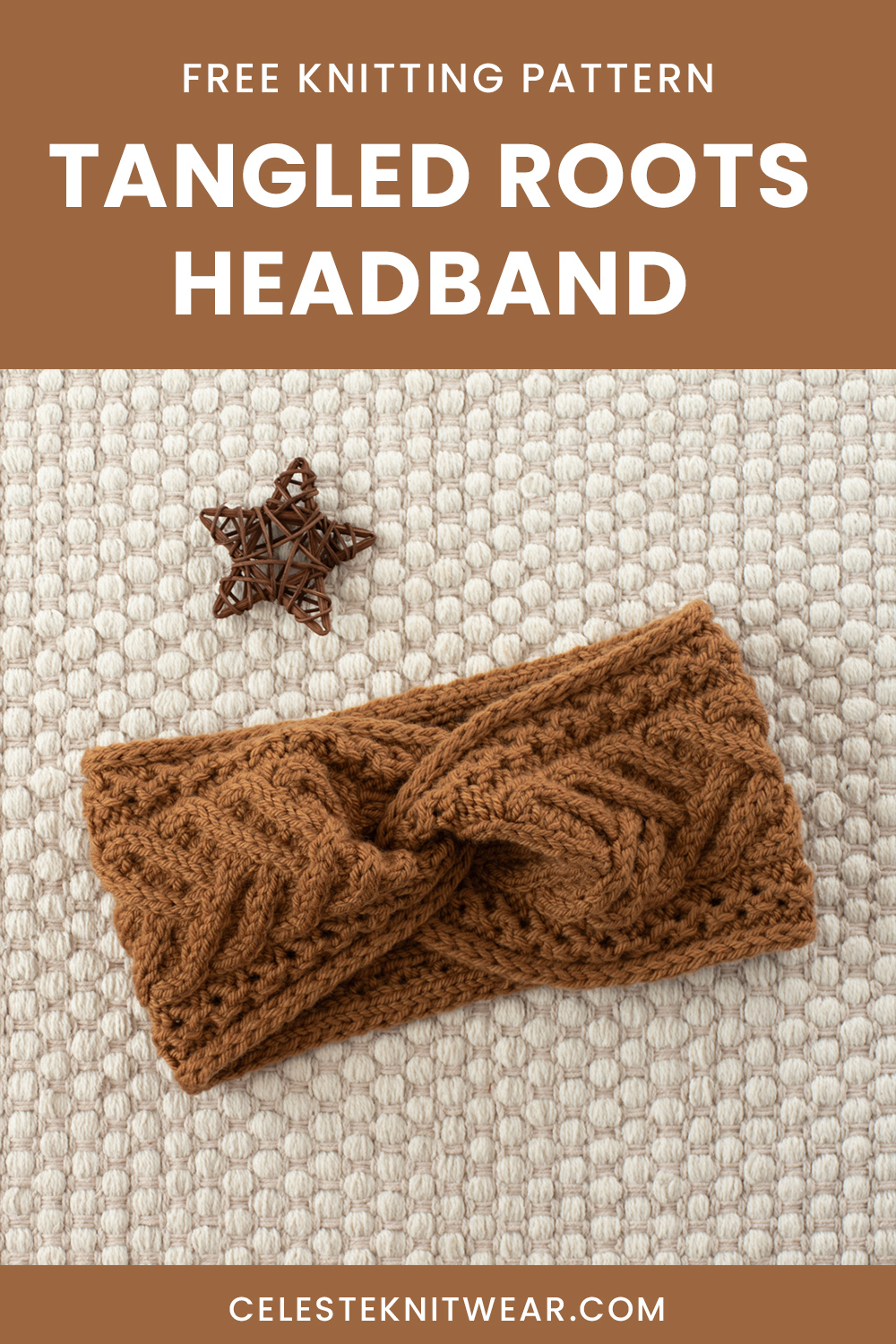 Tangled Roots Headband knitting pattern