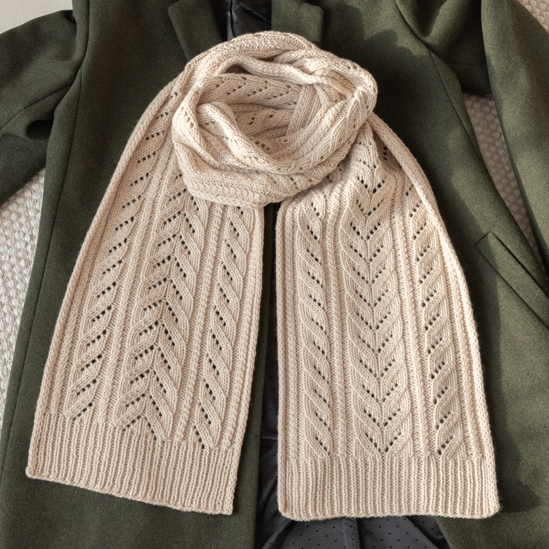 Grapevine scarf knitting pattern