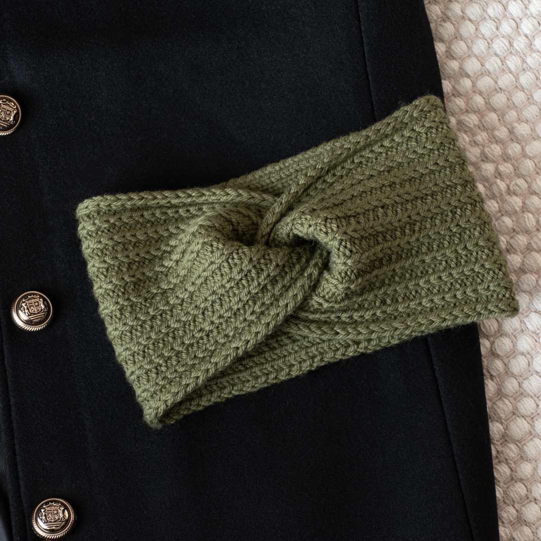 Green Stems Headband knitting pattern