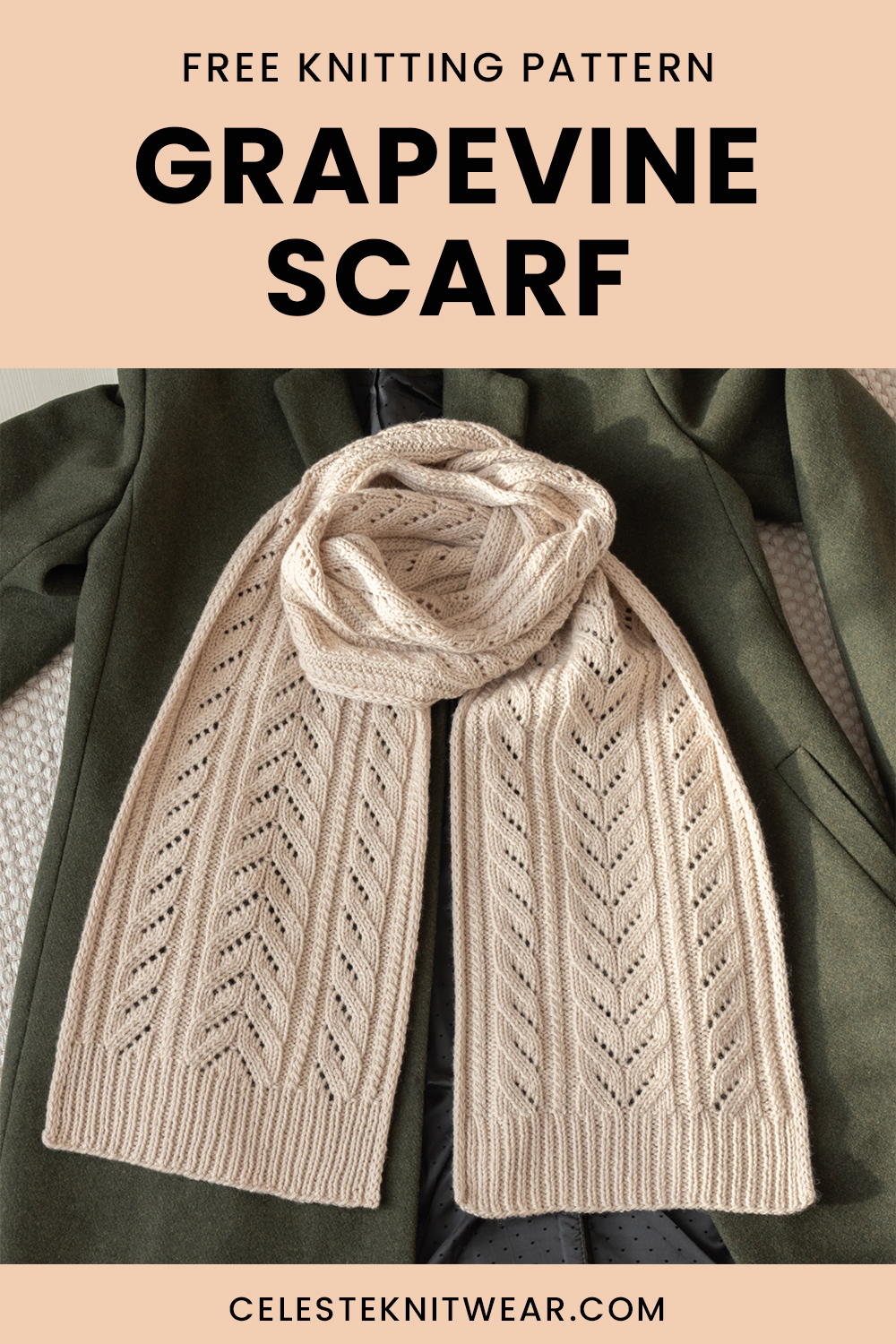 Grapevine scarf knitting pattern