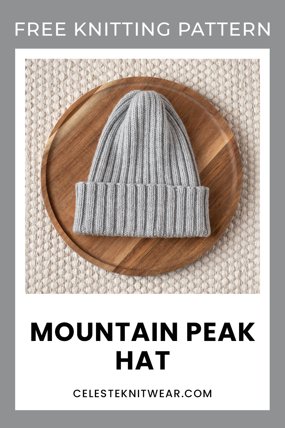 Mountain Peak Hat free knitting pattern