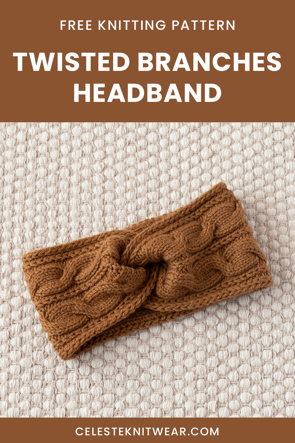 Twisted Branches Headband knitting pattern