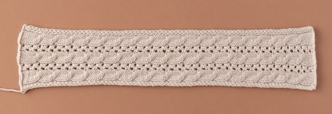 Glass Vase Headband knitting pattern