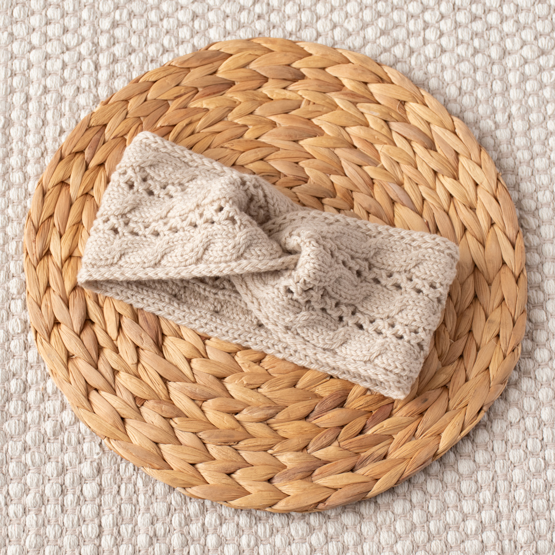 Glass Vase Headband knitting pattern