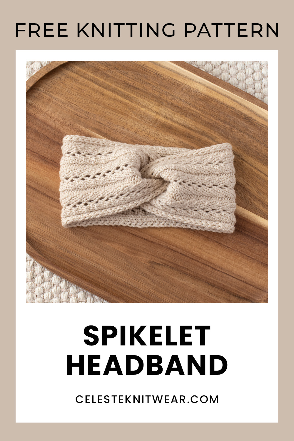 Spikelet Headband knitting pattern