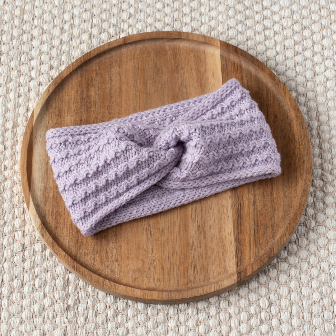 Lavender Fields Headband knitting pattern
