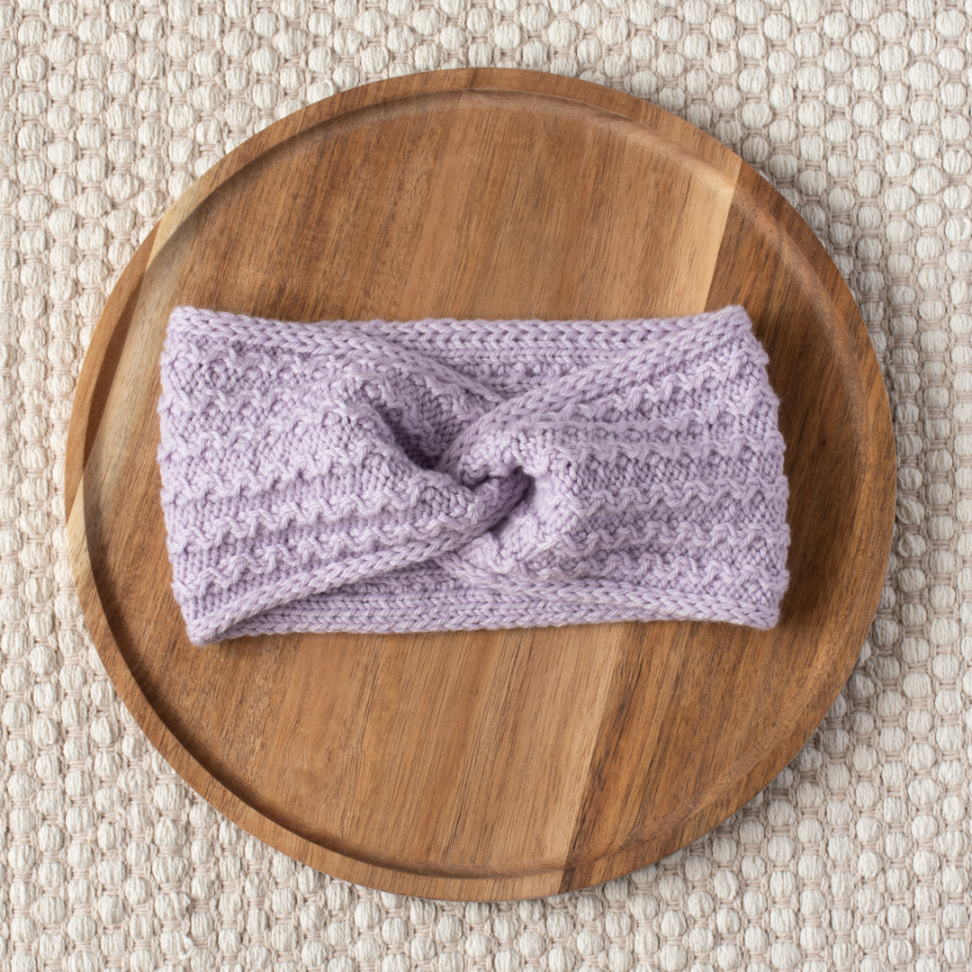 Lavender Fields Headband knitting pattern