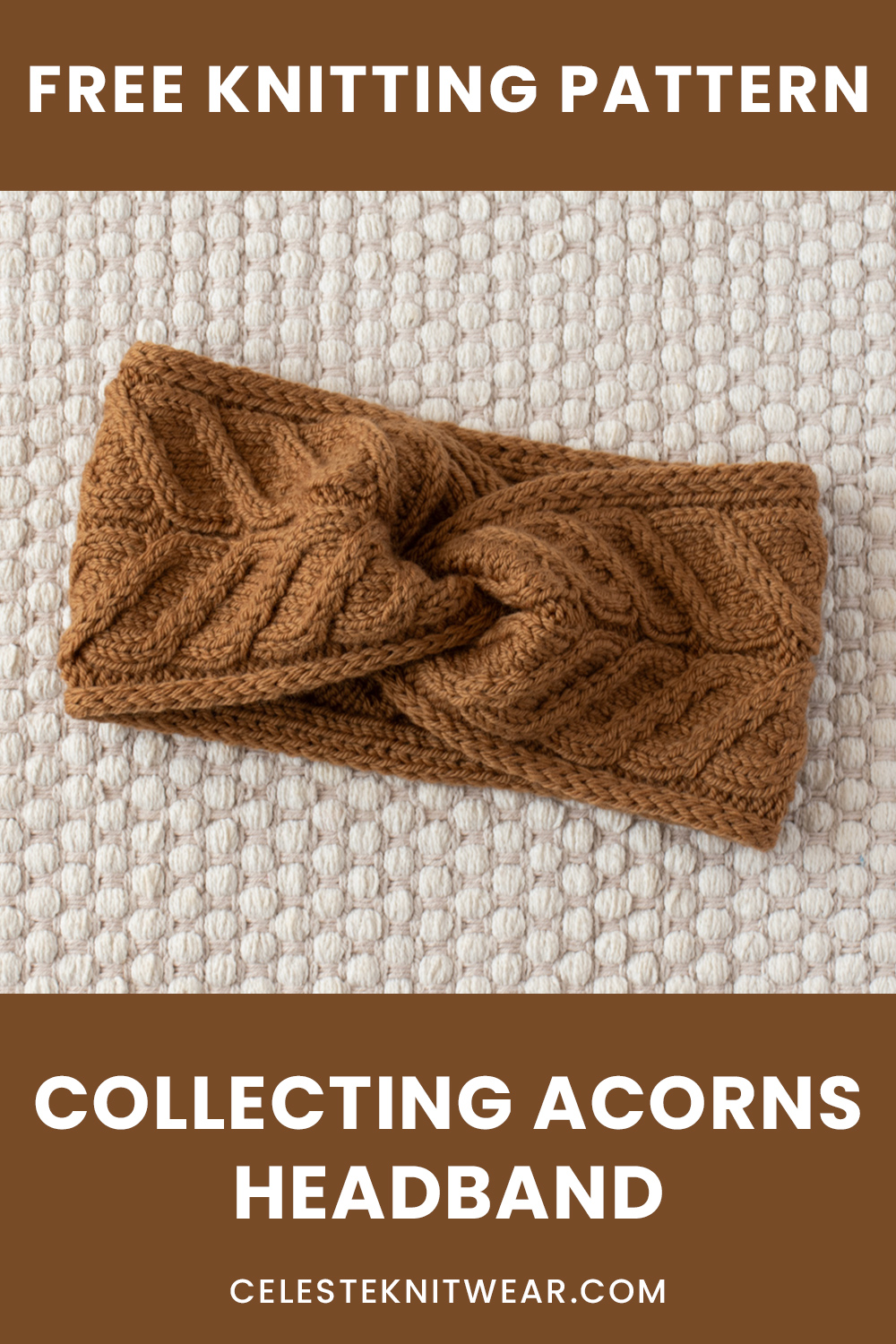 Collecting Acorns Headband knitting pattern