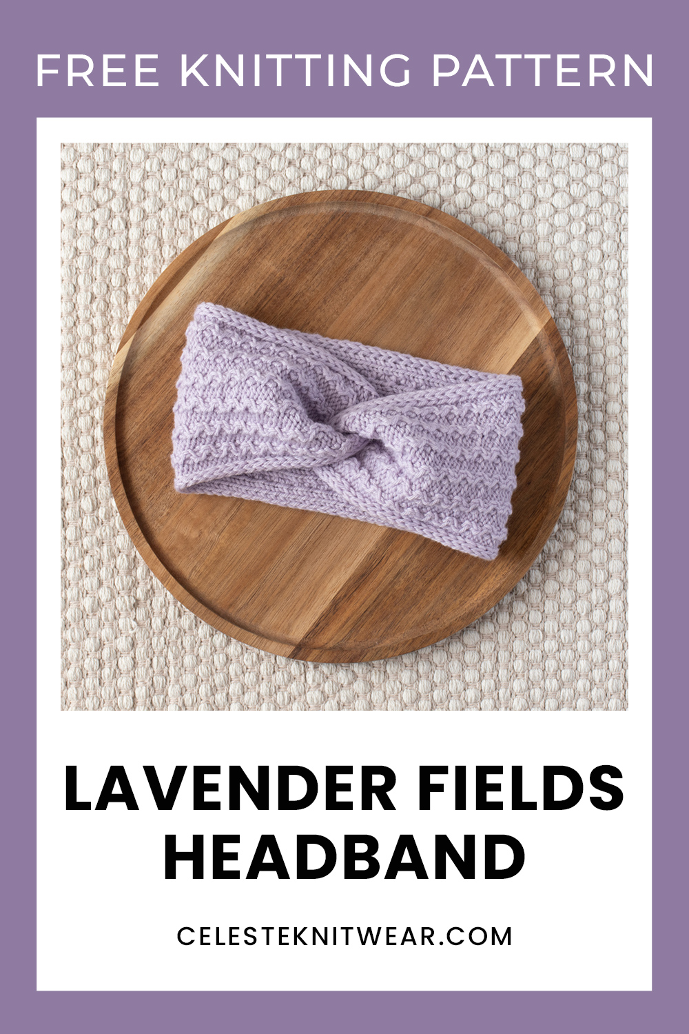 Lavender Fields Headband knitting pattern