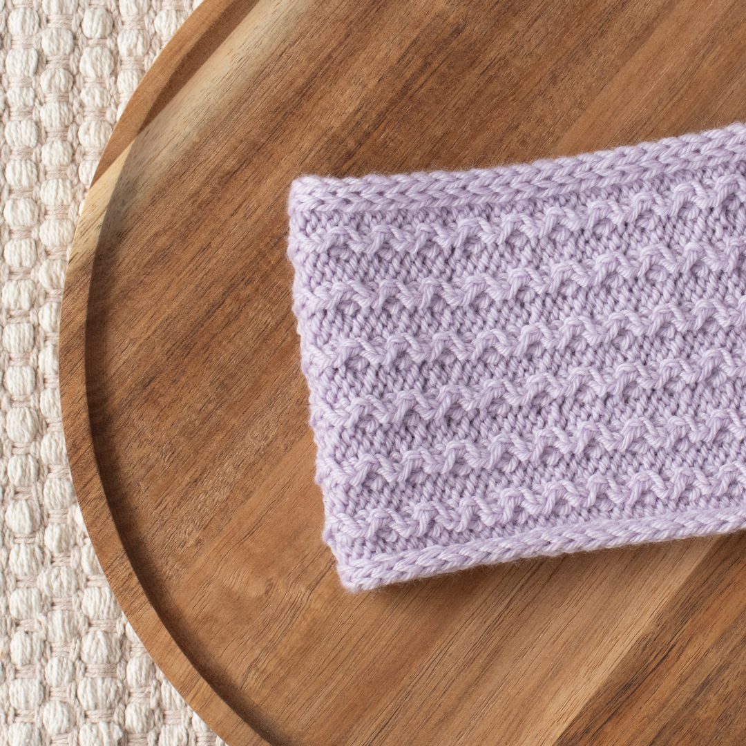 Lavender Fields Headband knitting pattern