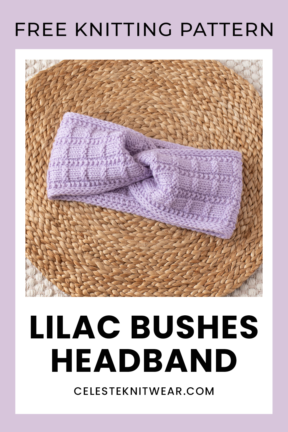 Lilac Bushes Headband knitting pattern
