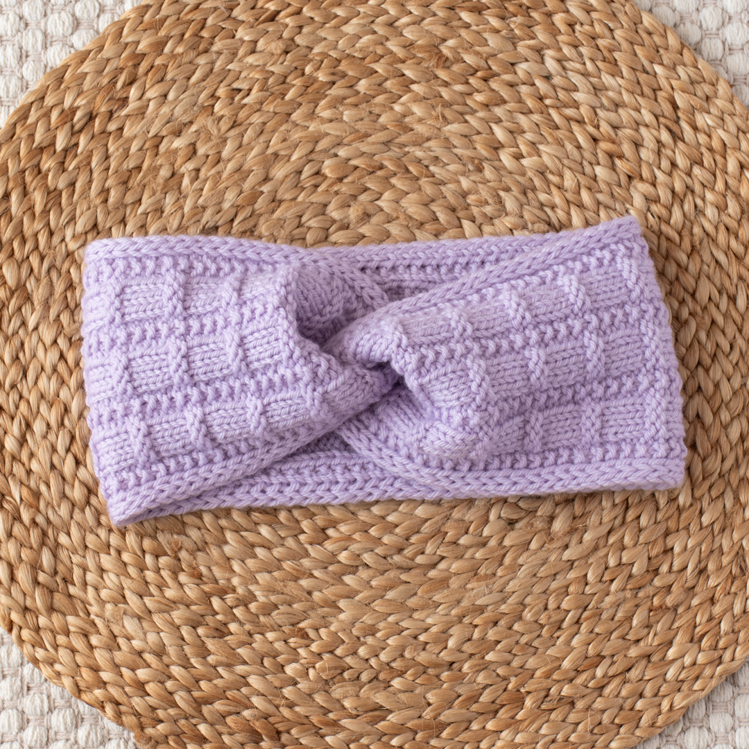 Lilac Bushes Headband knitting pattern