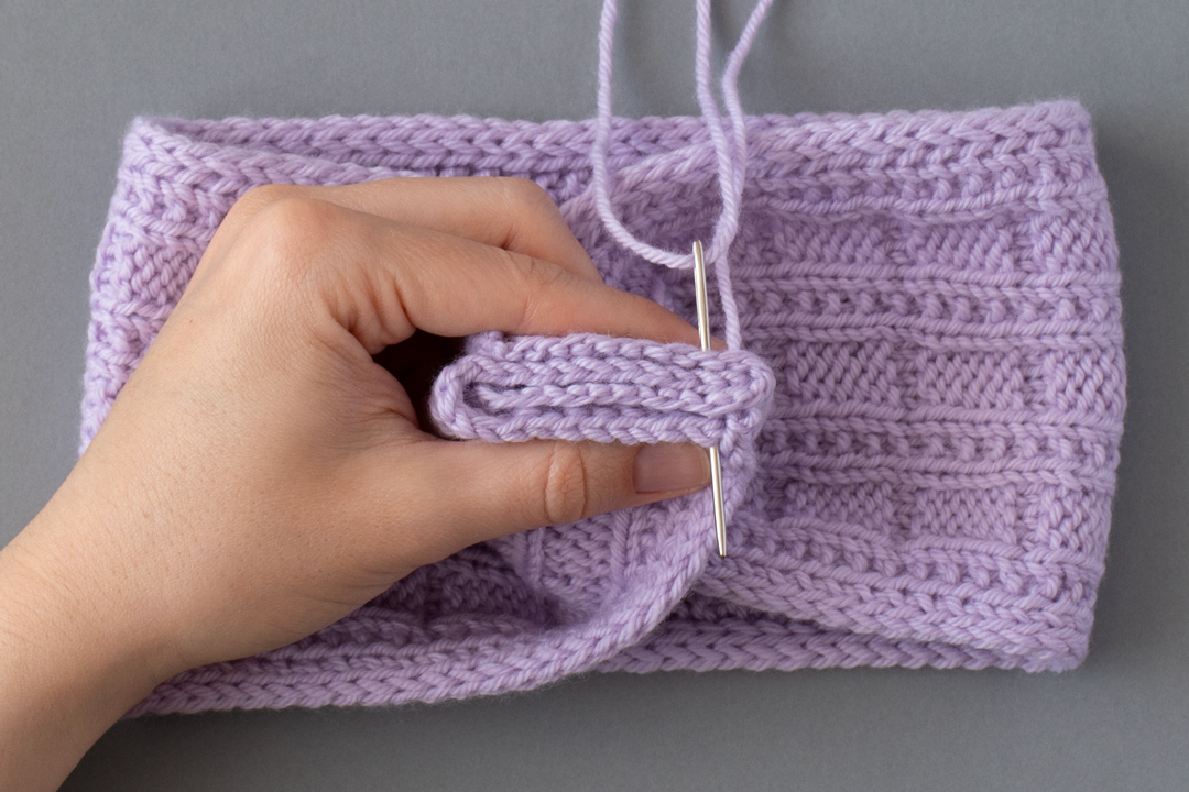 Lilac Bushes Headband knitting pattern