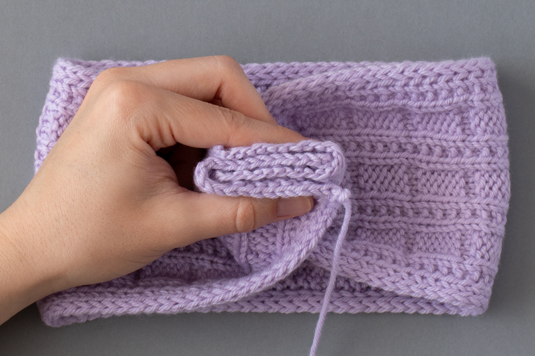 Lilac Bushes Headband knitting pattern