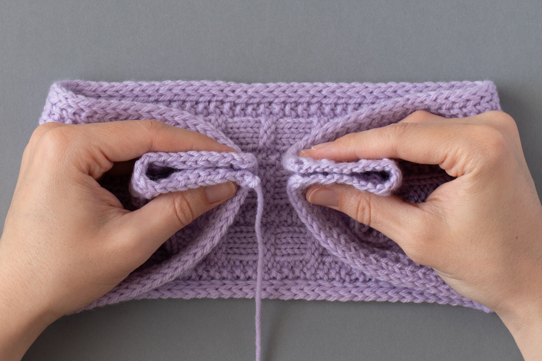 Lilac Bushes Headband knitting pattern