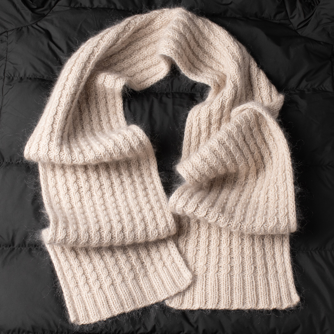 Riverbed Scarf knitting pattern - Celeste Knitwear