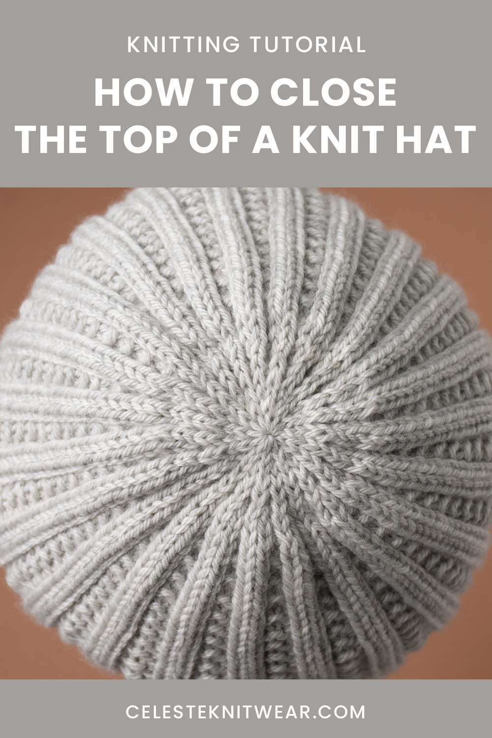 How to close the top of a knit hat