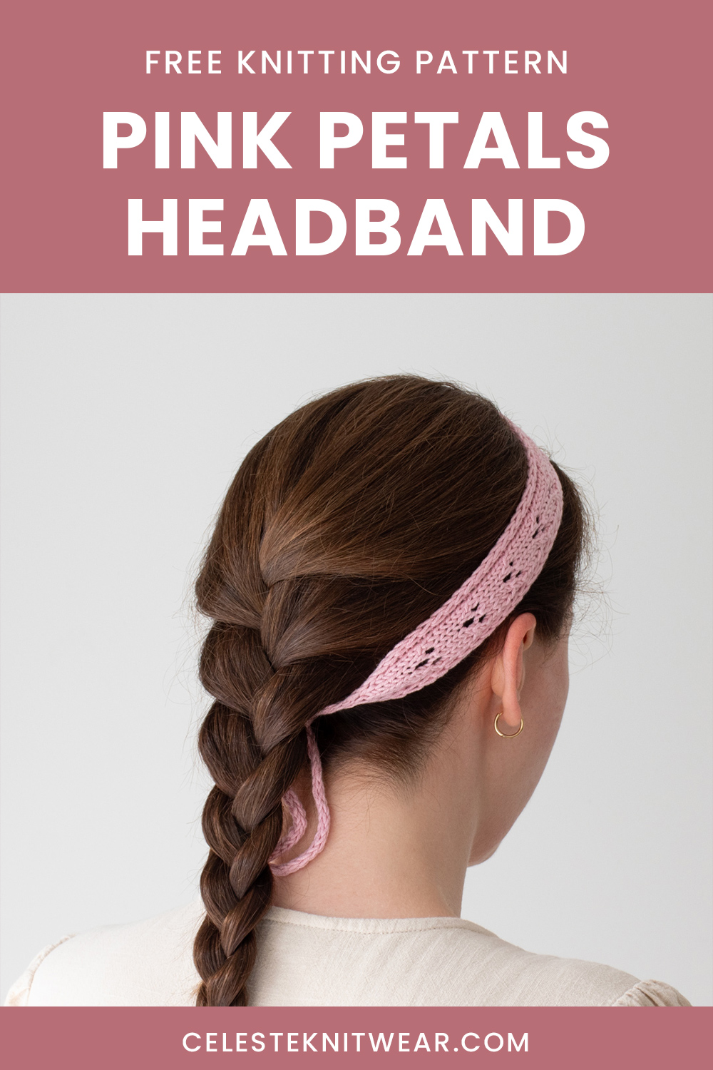 Pink Petals Headband knitting pattern