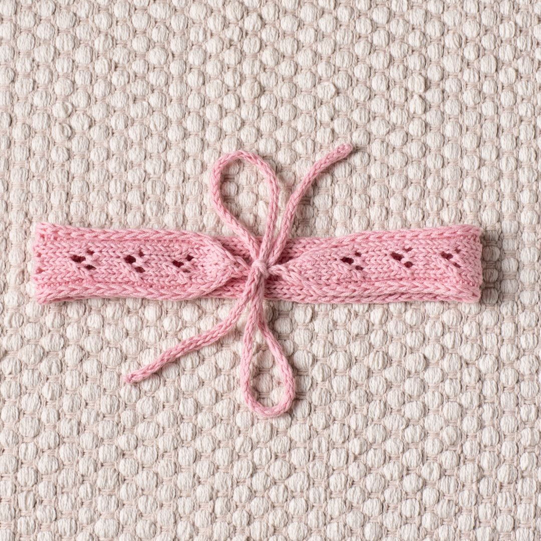 Pink Petals Headband knitting pattern