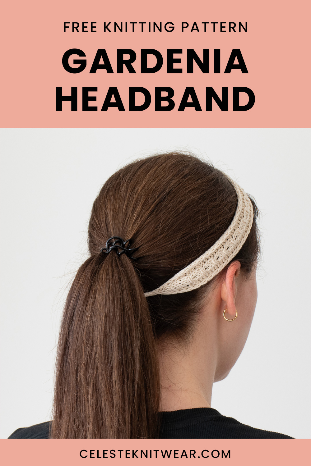 Gardenia headband knitting pattern