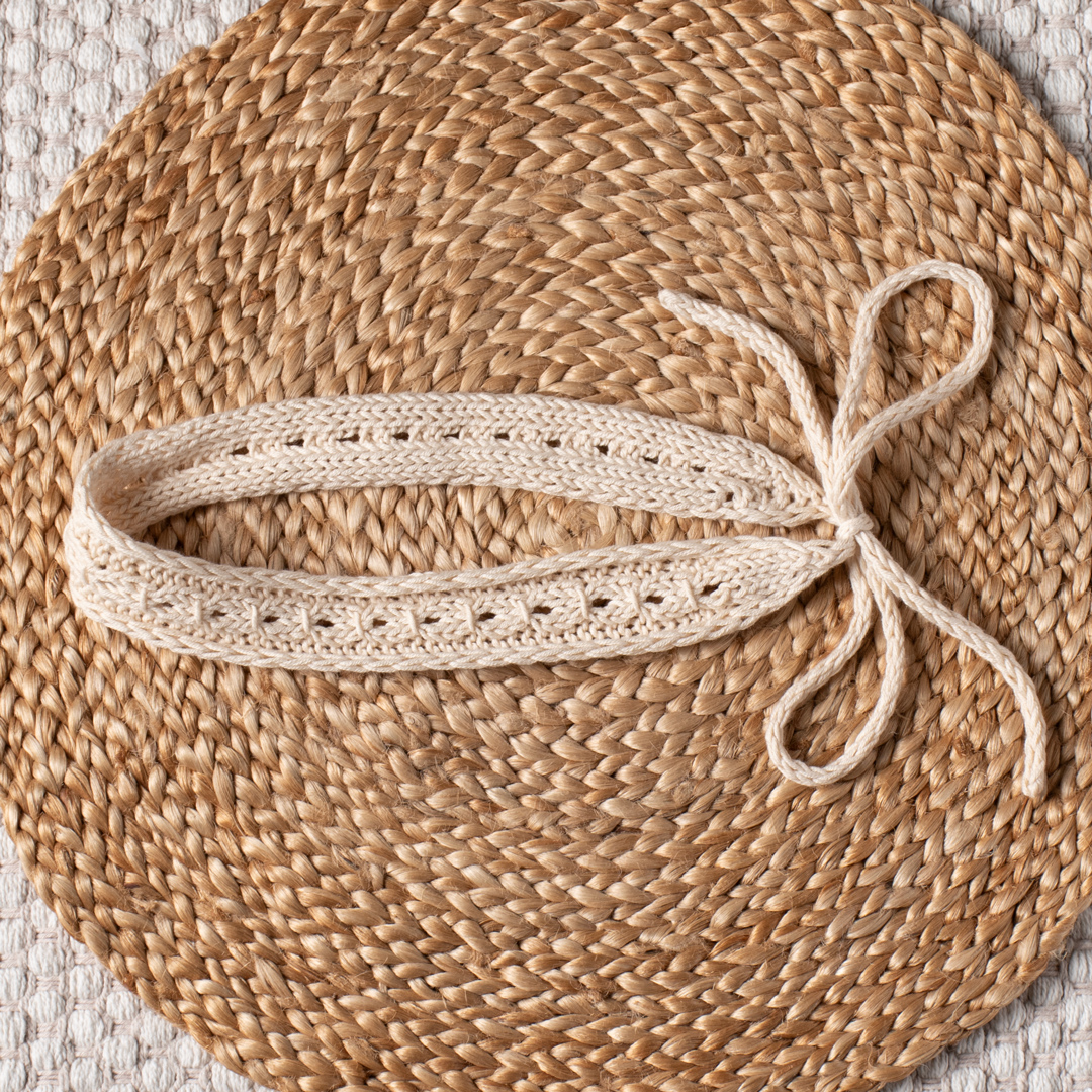 Gardenia headband knitting pattern