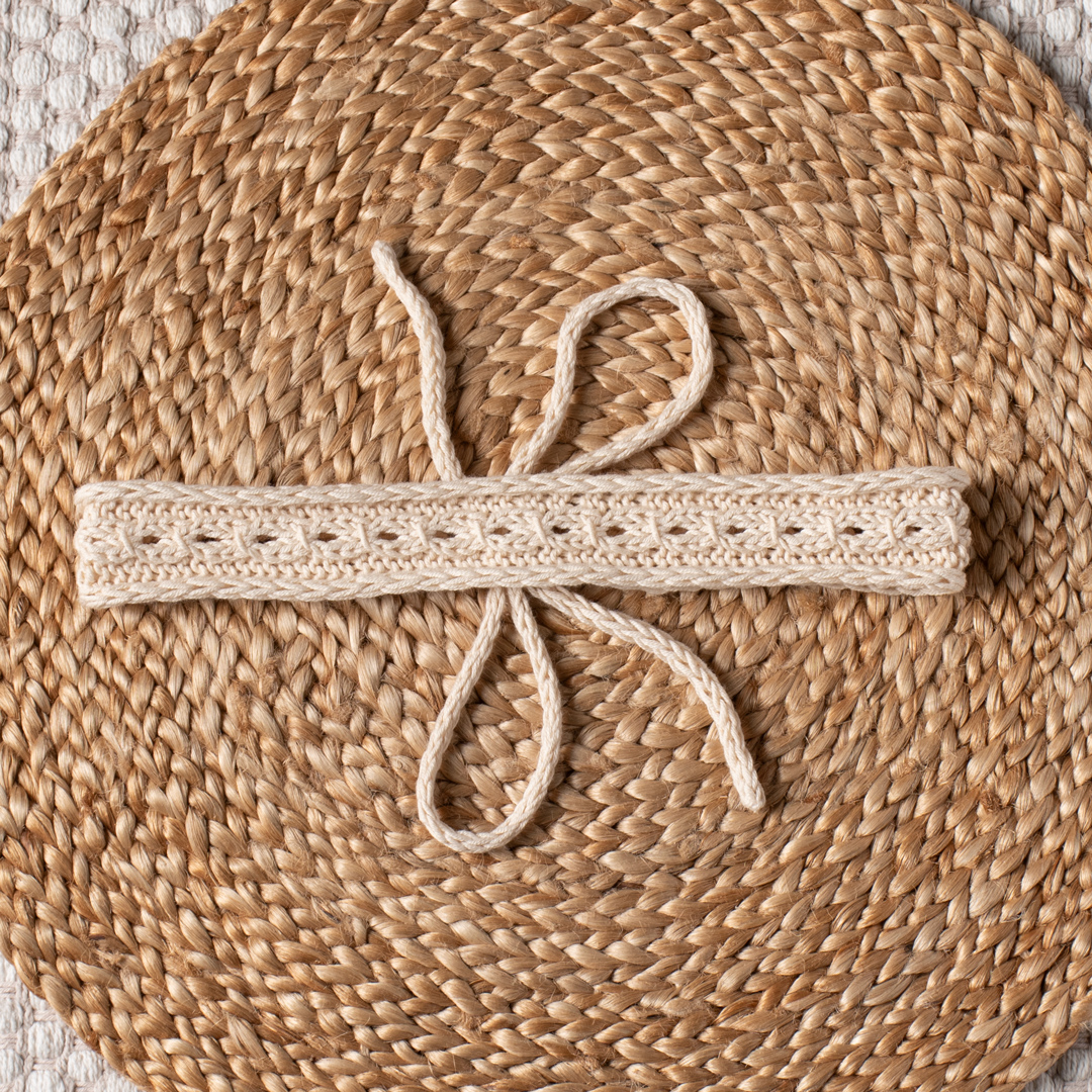 Gardenia headband knitting pattern