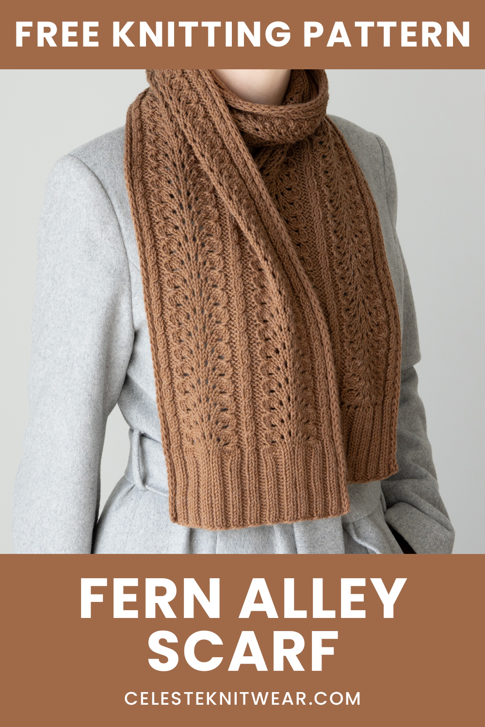 knitted scarf on a model.